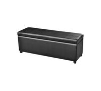 Vidaxl Banc Long De Rangement Bois Noir