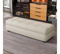 Banc long de rangement, convenant aux magasins vêtements, chambres, entrées, tables chevet et bancs pour se chausser, porte-chaussures pour hall d'entrée, pied lit(E,140*50*40cm/55.1*19.7*15.7in)