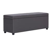 Banc Long de Rangement Siège Coffre Bout de Lit Repose-pied Bois Noir vidaXL