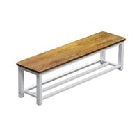 Banc long en bois blanc à 2 niveaux de rangement pour chaussures, canapé, table d'appoint, meubles polyvalents pour chambre à coucher, salle de bain, salle de sport, 80 cm de long