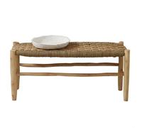 Home Maison - Banc marocain doum tressage Central Bois Naturel 100 x 35 x 35 cm