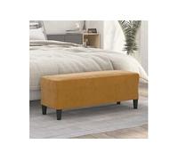 vidaXL Banc Marron 100x35x41 cm Velours