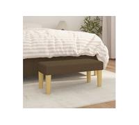 vidaXL Banc Marron foncé 70x30x30 cm Tissu346627 Marron G