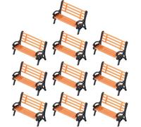 Banc miniature, mini chaise de jardin de village modèle maison de poupée, accessoires de train, banc, jouets, décoration paysagère, décorations de Noël, décorations de bureau, cadeaux de fête