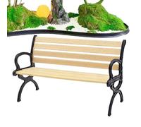 Banc Miniature pour Poupées Meuble de Décoration pour Aménagement Paysager | Meuble de décoration pour aménagement paysager miniature avec détails structurels précis et résistance résistant