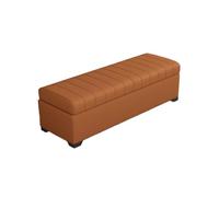 Banc Moderne avec Espace De Rangement Banc Coffre Élégant pour L'entrée De La Chambre À Coucher du Salon Revêtement(Brown,110x40x40cm)