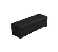 Banc Moderne avec Espace De Rangement Banc Coffre Élégant pour L'entrée De La Chambre À Coucher du Salon Revêtement(Black,110x40x40cm)