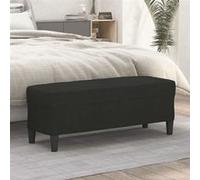 Banc Noir 100x35x41 cm Tissu Noir G