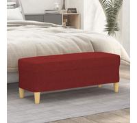 Banc Noir 100x35x41 cm Tissu Ottoman Siège Banquette de Lit Chambre vidaXL
