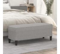 Banc Noir 100x35x41 cm Tissu Ottoman Siège Banquette de Lit Chambre vidaXL
