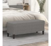 Banc Noir 100x35x41 cm Tissu Ottoman Siège Banquette de Lit Chambre vidaXL