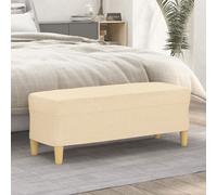 Banc Noir 100x35x41 cm Tissu Ottoman Siège Banquette de Lit Chambre vidaXL