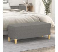 Banc Noir 100x35x41 cm Tissu Ottoman Siège Banquette de Lit Chambre vidaXL