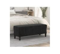 Banc Noir 100x35x41 cm Velours