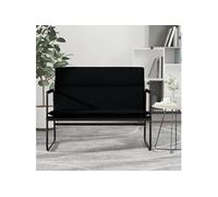 Banc Noir 100x64x80 cm Tissu