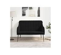 Vidaxl Banc Noir 110x76x80 Cm Velours Noir