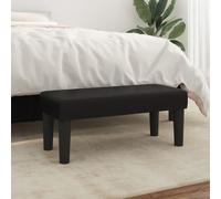 Banc Noir 70x30x30 cm Similicuir Ottoman Siège Banquette de Lit Chambre vidaXL