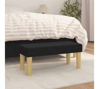 Banc Noir 70x30x30 cm Tissu Noir G