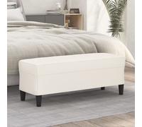 Banc Noir 70x35x41 cm Similicuir Ottoman Siège Banquette de Lit Chambre vidaXL