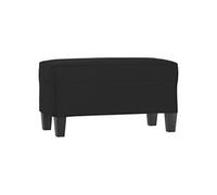vidaXL Banquette ottomane rembourrée 70x35x41 cm tissu microfibre noir