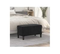 vidaXL Banc Noir 70x35x41 cm Velours349402 Noir G
