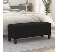 Banc noir en tissu microfibre 100 x 35 x 41 cm avec rembourrage, banc de couloir comme banc à chaussures et tabouret, banc polyvalent avec espace de rangement pour couloir, salle à manger, chambre à