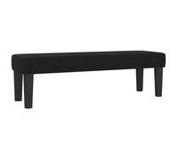 Banc Noir - Tissu - 100x30x30 cm - Montage A monter soi-même