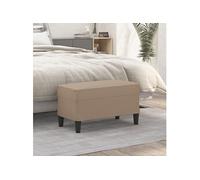 Banc Ottoman Banquette Rembourré Banc de Lit Banc d'Entrée Chambre à Coucher Salon Couloir Intérieur Cappuccino 70x35x41 cm Similicuir 349396