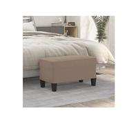 vidaXL Banc Ottoman Banquette Rembourré Banc de Lit Banc d'Entrée Chambre à Coucher Salon Couloir Intérieur Taupe 70x35x41 cm Tissu Microfibre Taupe G