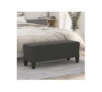 vidaXL Banc Gris foncé 100x35x41 cm Tissu microfibre Gris