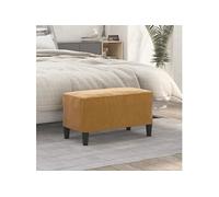 Banc Ottoman Banquette Rembourré Banc de Lit Banc d'Entrée Chambre à Coucher Salon Couloir Intérieur Marron 70x35x41 cm Velours 349404
