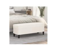 vidaXL Banc Crème 100x35x41 cm Similicuir