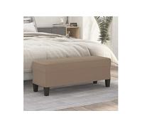 vidaXL Banc Ottoman Banquette Rembourré Banc de Lit Banc d'Entrée Chambre à Coucher Salon Couloir Intérieur Taupe 100x35x41 cm Tissu Microfibre Taupe G