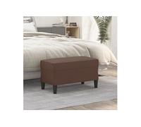 Banc Ottoman Banquette Rembourré Banc de Lit Banc d'Entrée Chambre à Coucher Salon Couloir Intérieur Marron 70x35x41 cm Similicuir