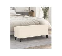 vidaXL Banc Crème 100x35x41 cm Velours
