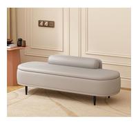 Banc ottoman de rangement avec dossier et rangement, siège rembourré robuste pour chambre à coucher, salon, entrée, coussin lombaire inclus