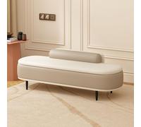 Banc ottoman de rangement, banc d'entrée de chambre à coucher, pouf rembourré en cuir synthétique pour chambre à coucher, extrémité de lit, avec grand espace de rangement pour salon, entrée, chambre à