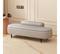 Banc ottoman de rangement, banc d'entrée de chambre à coucher, pouf rembourré en cuir synthétique pour chambre à coucher, extrémité de lit, avec grand espace de rangement pour salon, entrée, chambre à