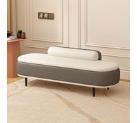 Banc ottoman de rangement, banc d'entrée de chambre à coucher, pouf rembourré en cuir synthétique pour chambre à coucher, extrémité de lit, avec grand espace de rangement pour salon, entrée, chambre à