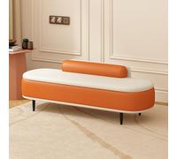 Banc ottoman de rangement, banc d'entrée de chambre à coucher, pouf rembourré en cuir synthétique pour chambre à coucher, extrémité de lit, avec grand espace de rangement pour salon, entrée, chambre à