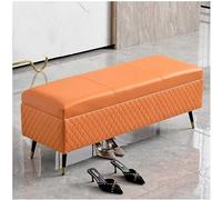 Banc ottoman de rangement en cuir de qualité supérieure, capitonné moderne pour chambre à coucher et entrée avec compartiment caché