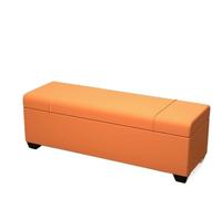 Banc ottoman de rangement extra long - Banc à chaussures imperméable en similicuir PU avec couvercle à charnière pour chambre à coucher et salon (120 x 40 x 40 cm)