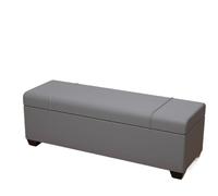 Banc ottoman de rangement extra long - Cuir synthétique imperméable, couvercle à charnière pour entrée de chambre à coucher et salon, 60 x 40 x 40 cm
