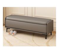 Banc Ottoman de Rangement Moderne en Cuir PU avec Compartiment caché, Banc Extra Long pour Chambre, Pied de lit, entrée et Repose-Pieds de Salon(A,120x40x40cm)