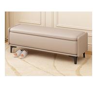 Banc Ottoman de Rangement Moderne en Cuir PU avec Compartiment caché, Banc Extra Long pour Chambre, Pied de lit, entrée et Repose-Pieds de Salon(F,70x40x40cm)
