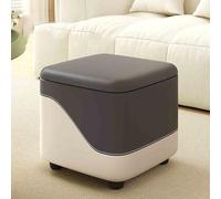 Banc ottoman de rangement pour chambre à coucher, repose-pieds et ottomans petits, pouf ottoman, coffre de rangement caché, repose-pieds en cuir, siège rembourré pour chambre, dortoir, loft,