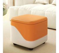 Banc ottoman de rangement pour chambre à coucher, repose-pieds et ottomans petits, pouf ottoman, coffre de rangement caché, repose-pieds en cuir, siège rembourré pour chambre, dortoir, loft,
