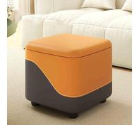 Banc ottoman de rangement pour chambre à coucher, repose-pieds et ottomans petits, pouf ottoman, coffre de rangement caché, repose-pieds en cuir, siège rembourré pour chambre, dortoir, loft,