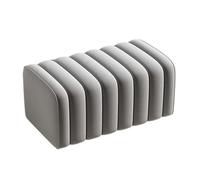Banc ottoman de rangement - Tabouret polyvalent pour cirage de chaussures et siège d'entrée à la maison élégant nizer rectangulaire de couleur unie (gris, 80 cm)
