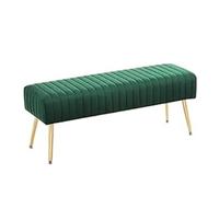 Banc Ottoman en Velours, Banc de Chambre rembourré Moderne, Repose-Pieds, d'intérieur for entrée, Salon pour s’asseoir au lit(Green)